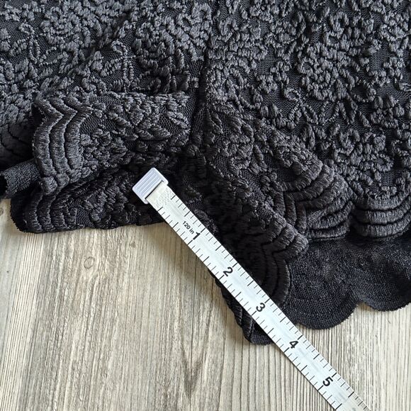 Audrey 3 + 1 Made In The USA Black Lace Short Romper Size Small - Picture 4 of 9